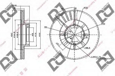 DJ PARTS bd1813 -  Тормозной диск